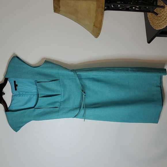 David Meister Aqua Blue Midi Dress - Picture 11 of 16